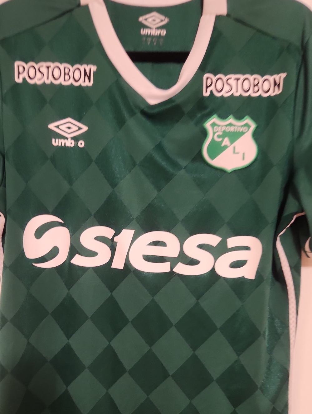 Umbro Green Kids Soccer Jersey with White Accents